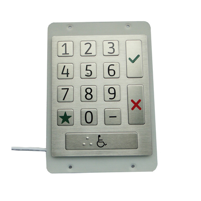 comprare Panelmount robusto a prova di vandali impermeabile 15 tasti piatti Porta controllo accesso tastiera numerica online manufacture
