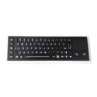comprare Electroplated Black Rugged Vandalproof IP65 pannello compatto retroilluminato tastiera in acciaio inox con touchpad. online manufacture