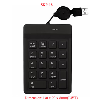 comprare Tastiera numerica industriale di silicone anti-virus disinfettabile con cavo USB retrattile online manufacture