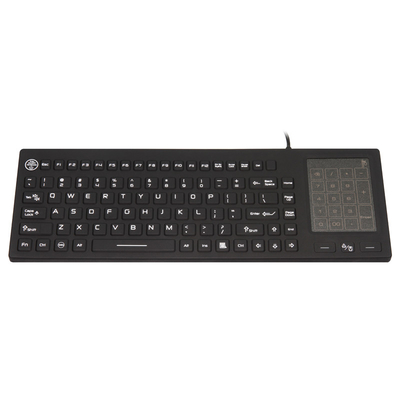 Tastiera ospedaliera medica lavabile IP68 con touchpad 2-in-1 e numeric pad