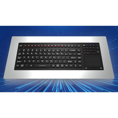 IP65 Panelmount Stainless Steel Metal Silicone Industrial Medical Keyboard With Touchpad