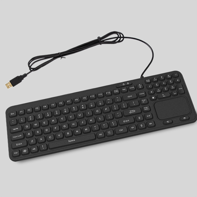 IP68 Washable Medical Industrial Backlit Keyboard With Function Keys,Numerica Keypad And Touchpad