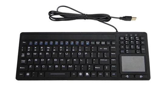 Tastiera in silicone di grado medicale con 88 tasti, touchpad integrato e retroilluminazione regolabile