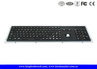 Brushed Stainless Steel Black Metal Keyboard High Vandal-Proof With 103 Keys Panel Mount