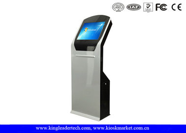 Indoor SAW Touch Screen Freestanding Kiosk With Thermal Printer / Barcode Scanner