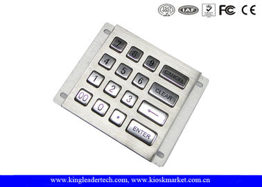 Industrial stainless steel keypad Liquid Proof IP65 16 Long Travel Keys