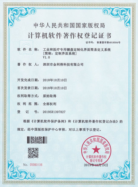 La CINA KINGLEADER Technology Company Certificazioni